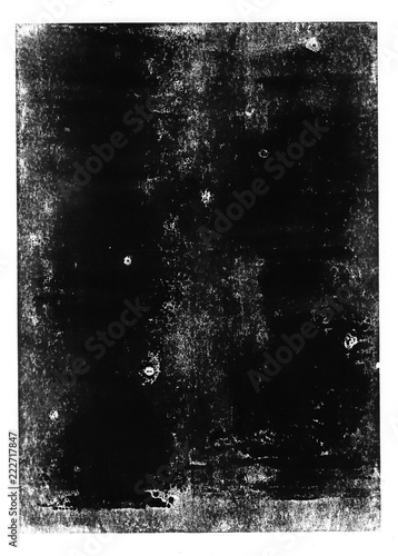 Black distressed hand printed textured background