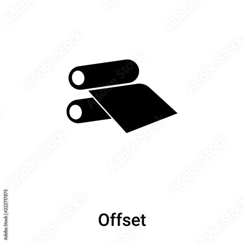 Offset icon vector isolated on white background, logo concept of Offset sign on transparent background, black filled symbol