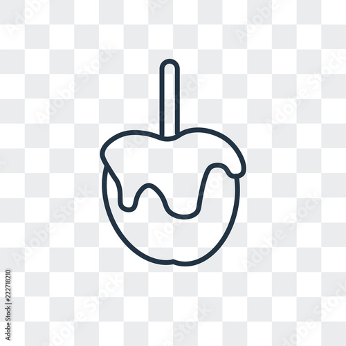 caramelized apple icon isolated on transparent background. Modern and editable caramelized apple icon. Simple icons vector illustration.