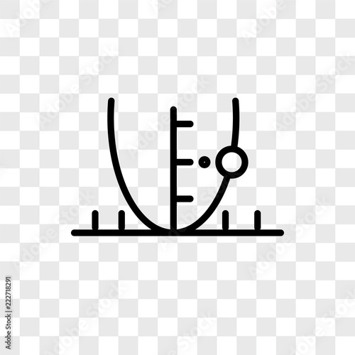 parabola icons isolated on transparent background. Modern and editable parabola icon. Simple icon vector illustration.