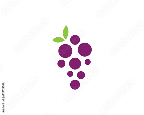 Grape with leaf icon