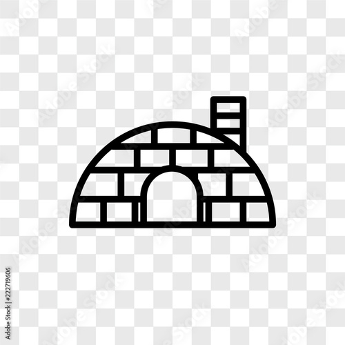 igloo icons isolated on transparent background. Modern and editable igloo icon. Simple icon vector illustration.