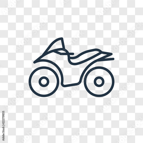 motorcycle icons isolated on transparent background. Modern and editable motorcycle icon. Simple icon vector illustration.