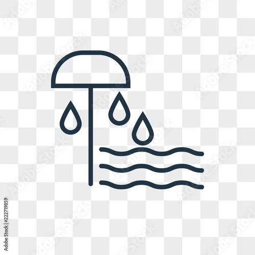 waterpark icon isolated on transparent background. Modern and editable waterpark icon. Simple icons vector illustration.