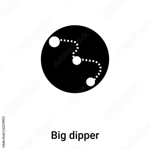 Big dipper icon vector isolated on white background, logo concept of Big dipper sign on transparent background, black filled symbol