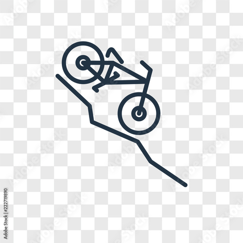 downhill icons isolated on transparent background. Modern and editable downhill icon. Simple icon vector illustration.
