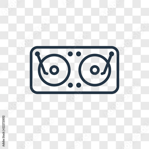 disc jockey icons isolated on transparent background. Modern and editable disc jockey icon. Simple icon vector illustration.