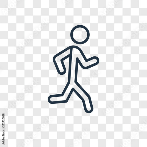 jogging icons isolated on transparent background. Modern and editable jogging icon. Simple icon vector illustration.
