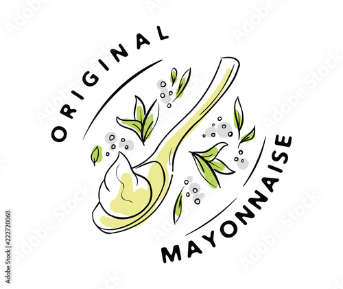 Mayonnaise typography vector.