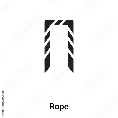 Rope icon vector isolated on white background, logo concept of Rope sign on transparent background, black filled symbol
