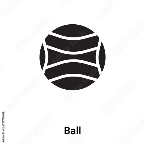 Ball icon vector isolated on white background, logo concept of Ball sign on transparent background, black filled symbol