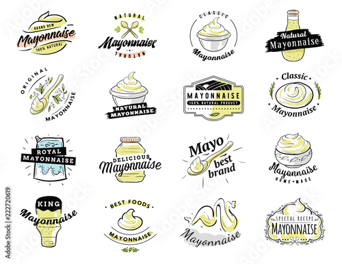Mayonnaise typography vector.