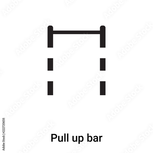 Pull up bar icon vector isolated on white background, logo concept of Pull up bar sign on transparent background, black filled symbol