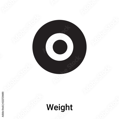 Weight icon vector isolated on white background, logo concept of Weight sign on transparent background, black filled symbol