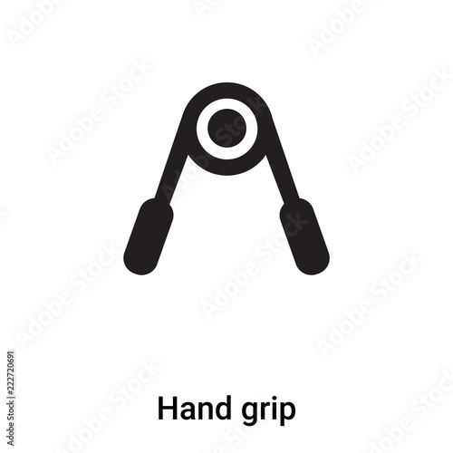Hand grip icon vector isolated on white background, logo concept of Hand grip sign on transparent background, black filled symbol