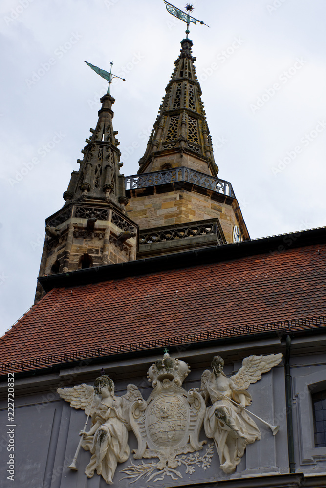 beautiful old architecture of the city of Ansbach