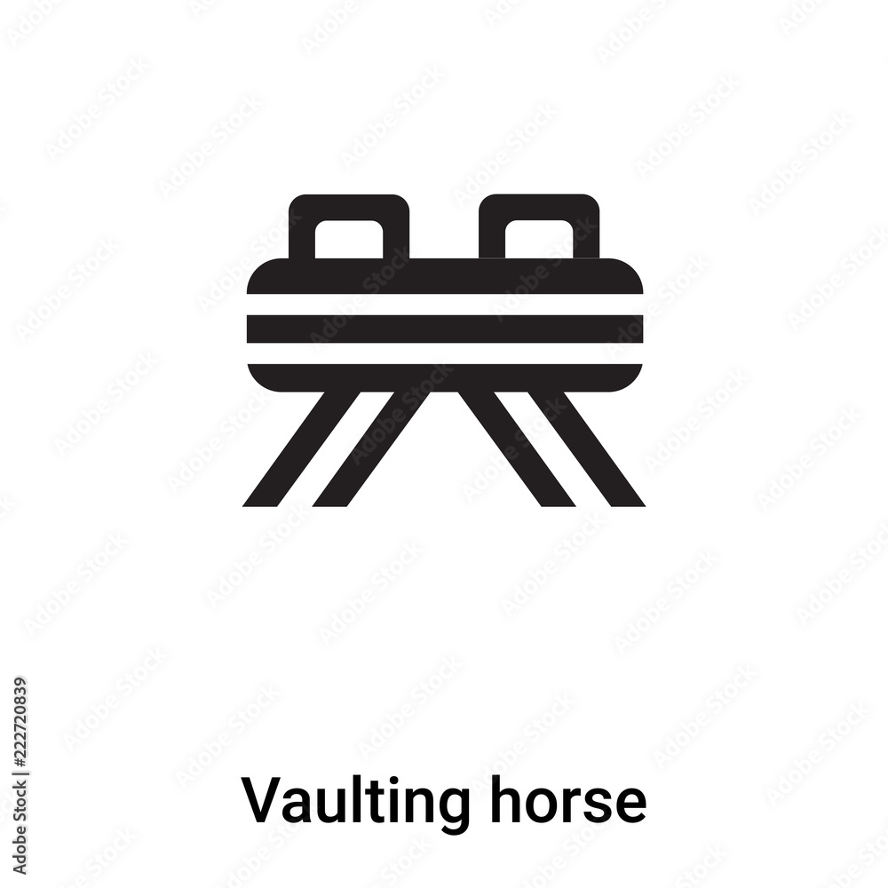 Vaulting horse icon vector isolated on white background, logo concept ...