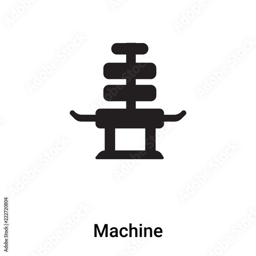 Machine icon vector isolated on white background, logo concept of Machine sign on transparent background, black filled symbol