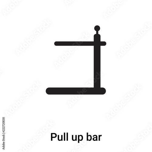 Pull up bar icon vector isolated on white background, logo concept of Pull up bar sign on transparent background, black filled symbol