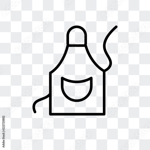 apron icon isolated on transparent background. Modern and editable apron icon. Simple icons vector illustration.