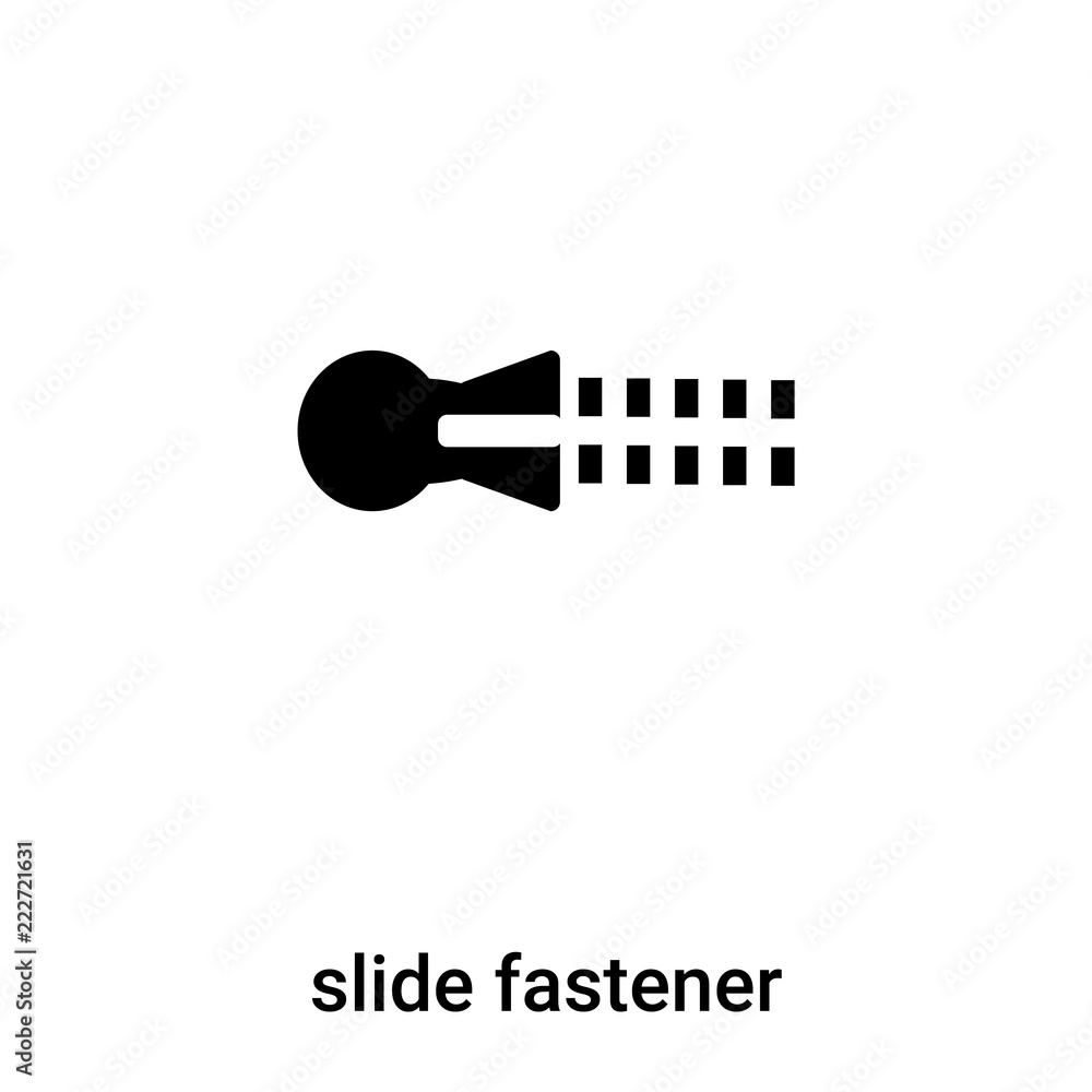 slide fastener icon vector isolated on white background, logo concept of slide fastener sign on transparent background, black filled symbol slide fastener icon vector isolated on white background, logo concept of slide fastener sign on transparent background, black filled symbol