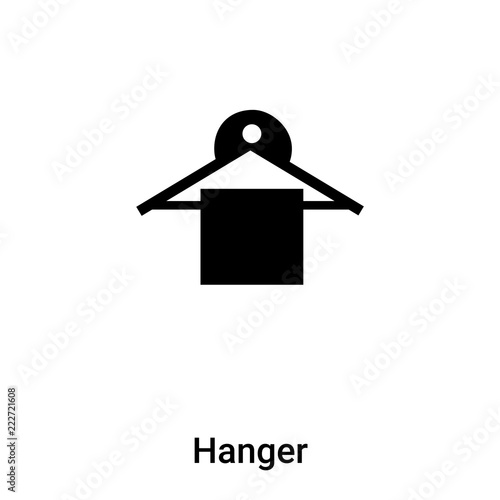 Hanger icon vector isolated on white background, logo concept of Hanger sign on transparent background, black filled symbol photo