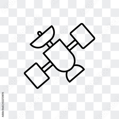 satellite icon isolated on transparent background. Modern and editable satellite icon. Simple icons vector illustration.