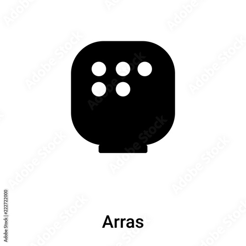 Arras icon vector isolated on white background, logo concept of Arras sign on transparent background, black filled symbol photo