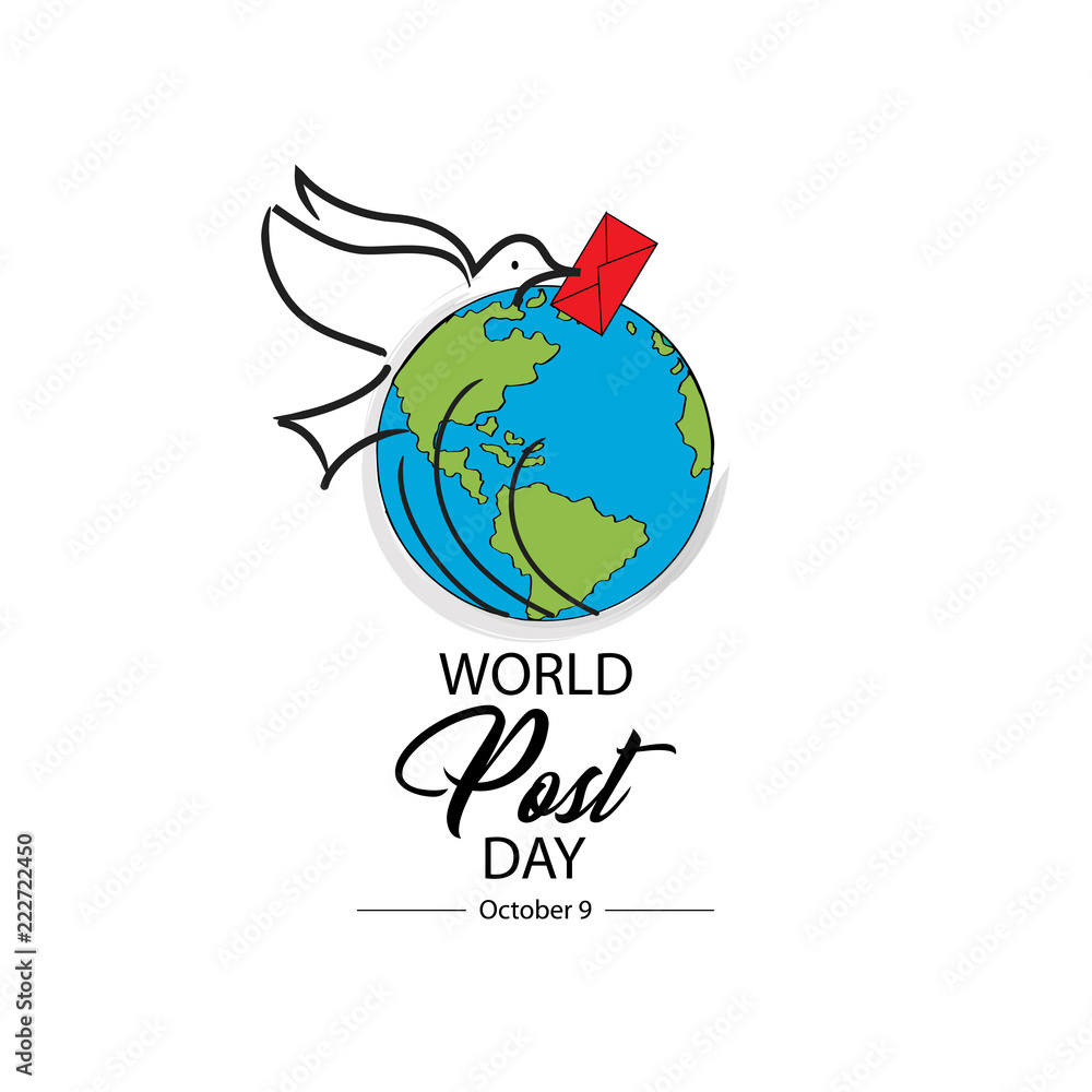 World Post Day concept.  October 9