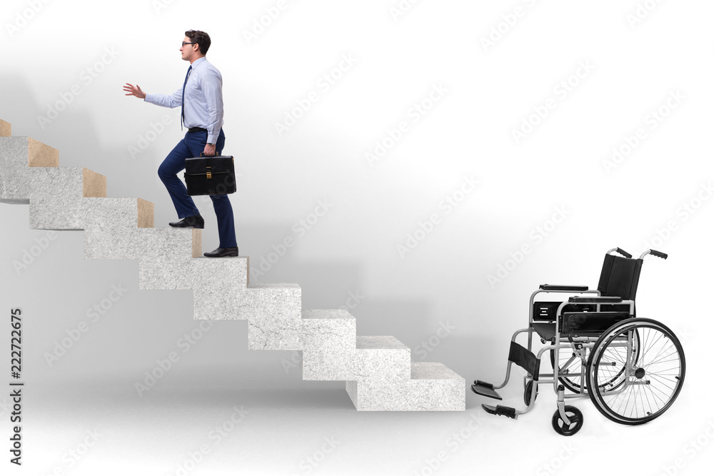 Accessibility concepth with wheelchair for disabled Accessibility concepth with wheelchair for disabled
