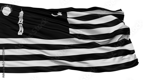 Khuddam Ul Ahmadiyya Flag, Isolated On White Background, 3D Rendering photo