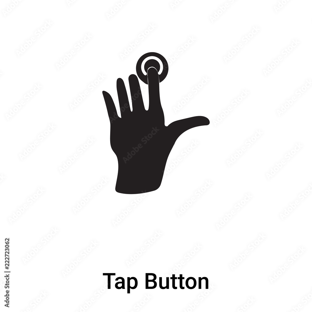 Tap Button icon vector isolated on white background, logo concept of