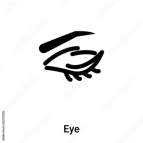 Eye icon vector isolated on white background, logo concept of Eye sign on transparent background, black filled symbol