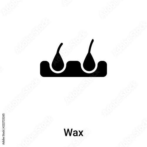 Wax icon vector isolated on white background, logo concept of Wax sign on transparent background, black filled symbol