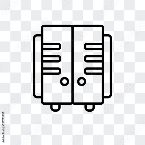 lockers icon isolated on transparent background. Modern and editable lockers icon. Simple icons vector illustration.