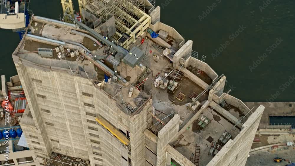 Thailand Bangkok Aerial v68 Panning detail around and over residence construction with cityscape views 3/18 Thailand Bangkok Aerial v68 Panning detail around and over residence construction with cityscape views 3/18