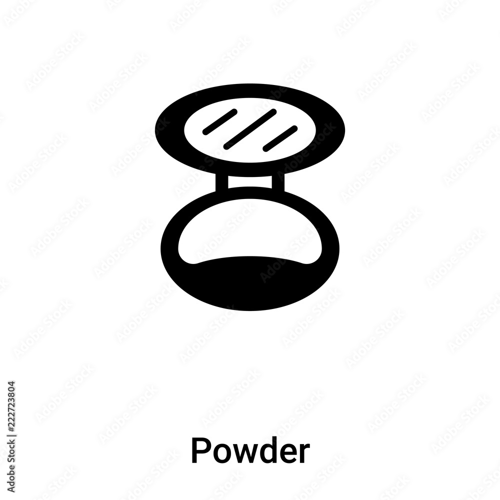 Powder icon vector isolated on white background, logo concept of Powder sign on transparent background, black filled symbol Powder icon vector isolated on white background, logo concept of Powder sign on transparent background, black filled symbol