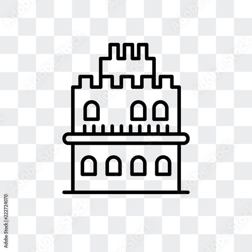 white tower of thessaloniki icon isolated on transparent background. Modern and editable white tower of thessaloniki icon. Simple icons vector illustration.