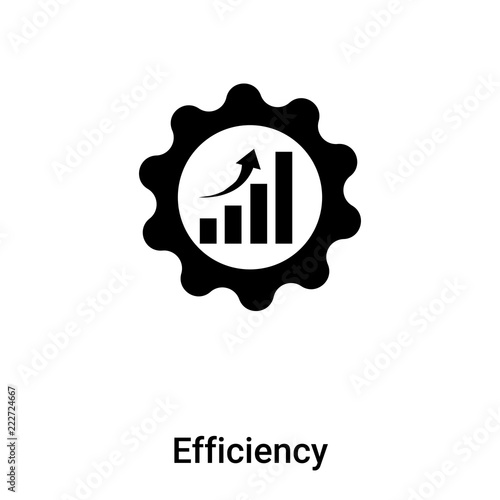 Efficiency icon vector isolated on white background, logo concept of Efficiency sign on transparent background, black filled symbol