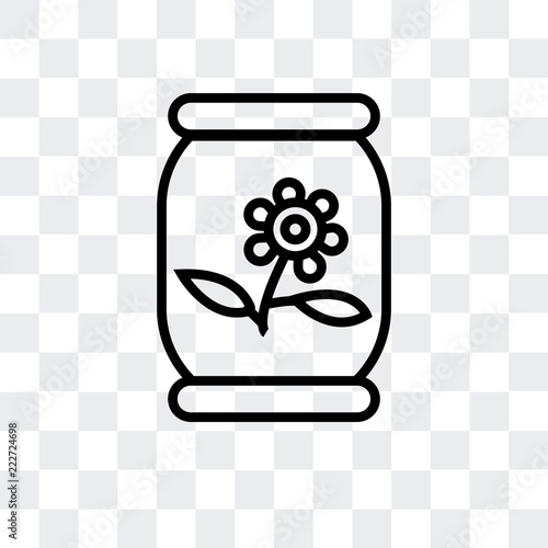 fertilizer icon isolated on transparent background. Modern and editable fertilizer icon. Simple icons vector illustration.