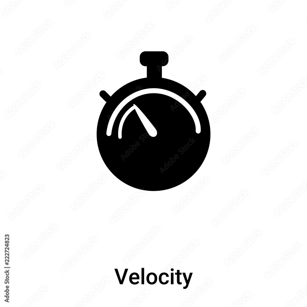 Velocity icon vector isolated on white background, logo concept of Velocity sign on transparent background, black filled symbol Velocity icon vector isolated on white background, logo concept of Velocity sign on transparent background, black filled symbol