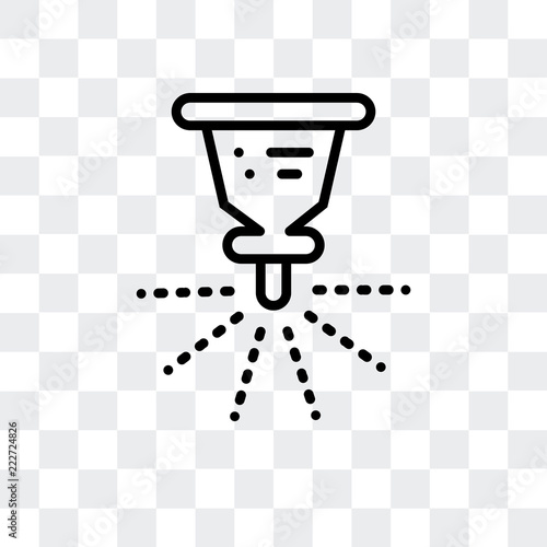 sprinkler icon isolated on transparent background. Modern and editable sprinkler icon. Simple icons vector illustration.