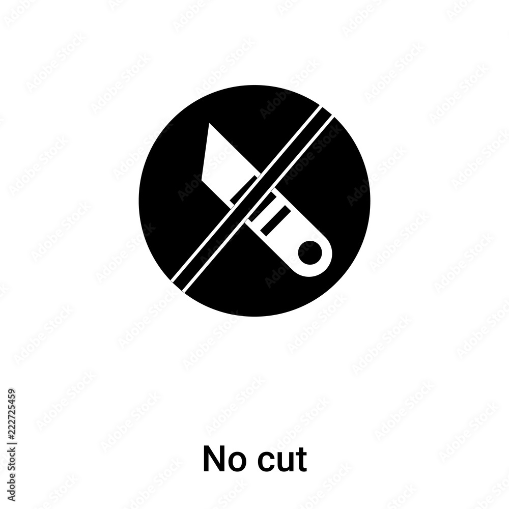 No cut icon vector isolated on white background, logo concept of No cut