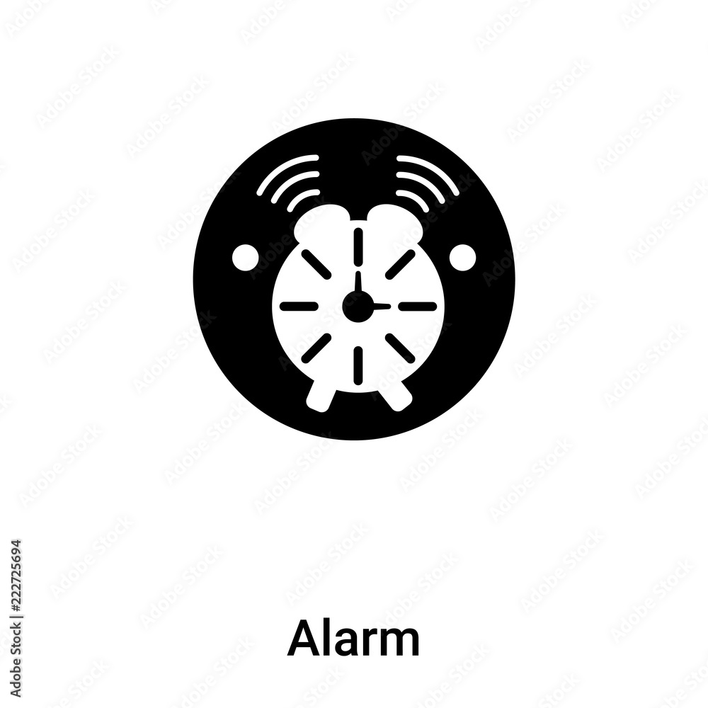 Alarm icon vector isolated on white background, logo concept of Alarm