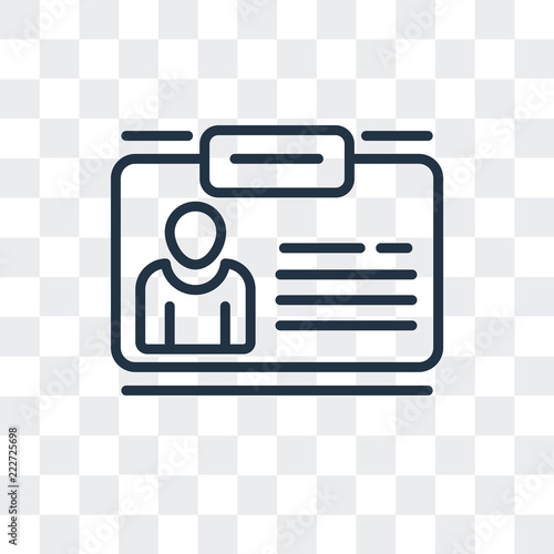 id icon isolated on transparent background. Modern and editable id icon. Simple icons vector illustration.