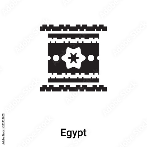 Egypt icon vector isolated on white background, logo concept of Egypt sign on transparent background, black filled symbol