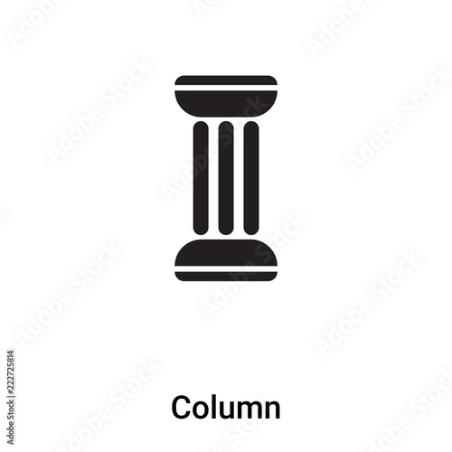 Column icon vector isolated on white background, logo concept of Column sign on transparent background, black filled symbol