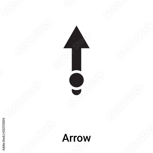 Arrow icon vector isolated on white background, logo concept of Arrow sign on transparent background, black filled symbol