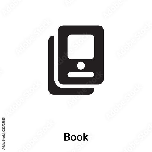 Book icon vector isolated on white background, logo concept of Book sign on transparent background, black filled symbol