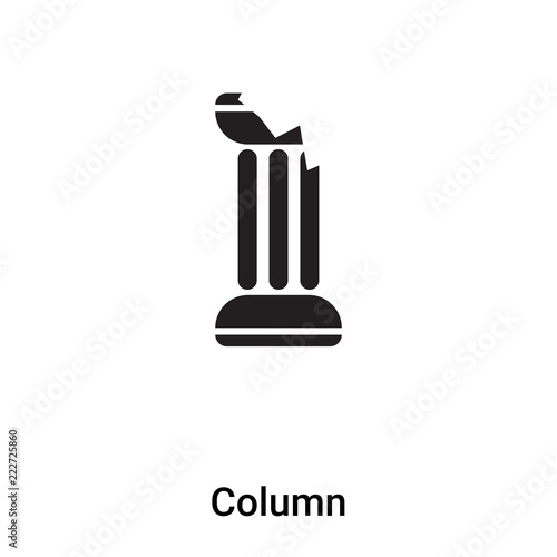 Column icon vector isolated on white background, logo concept of Column sign on transparent background, black filled symbol